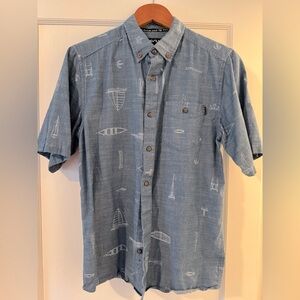 Kavu Nautical Blue Men's Button Down Shirt